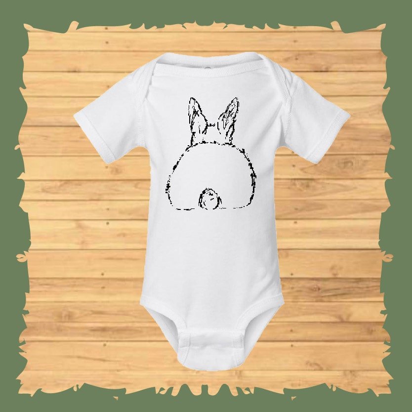 Infant Romper Short Sleeves bunny back - 4400 Onsie - Image 2